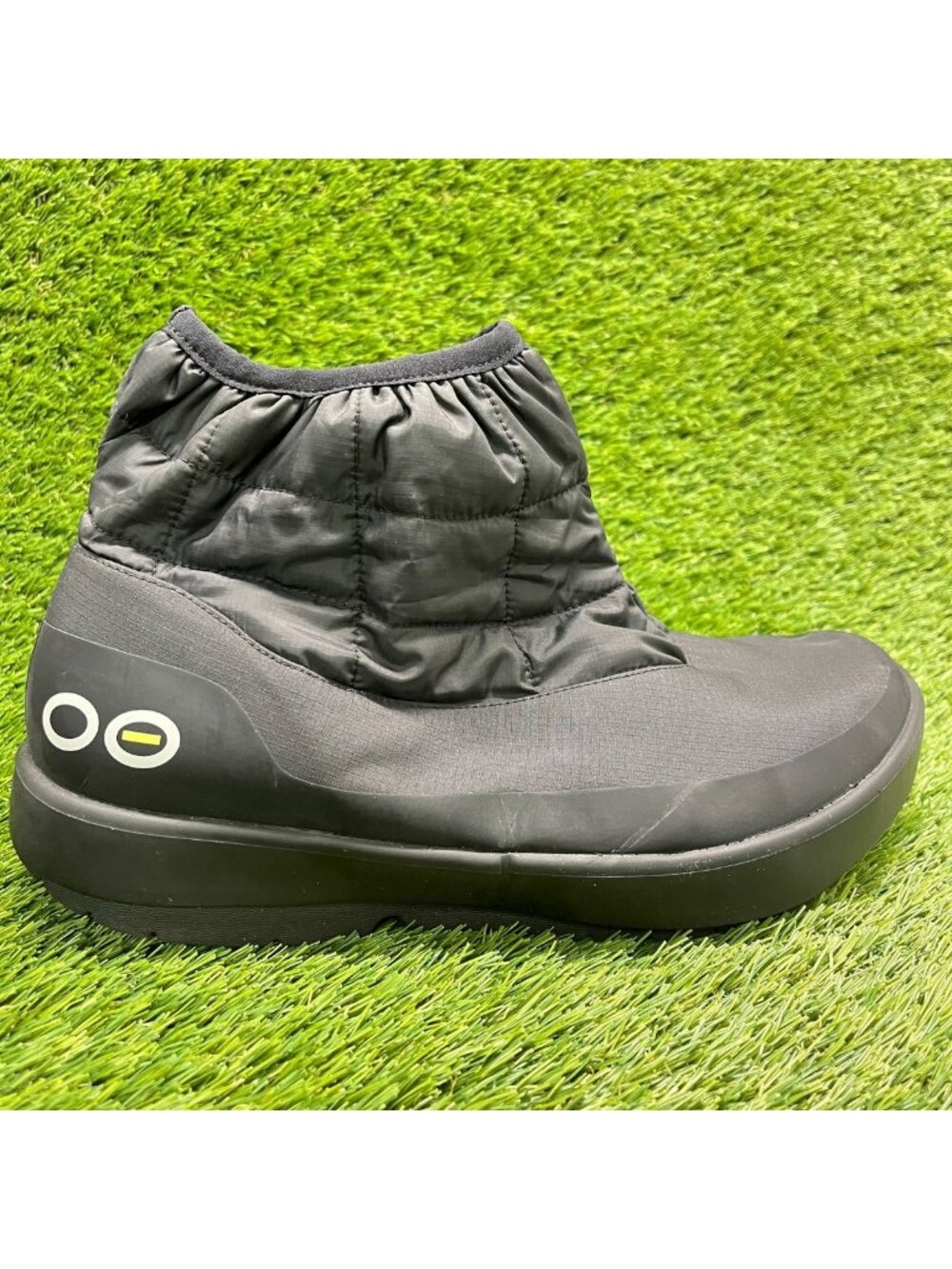 OOFOS OOmg Bootie Mens Size 12.5 Black Classic Outdoor Pull On Recovery Boots